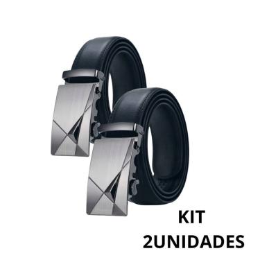 Imagem de Cinto Masculino Automático Kit OEM Social em Couro Sintético 3 e 5 cm Preto e Marrom co...