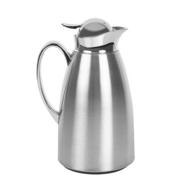 Imagem de Garrafa Térmica Dubai 1L para Bebidas Quentes e Frias em Inox com Alavanca Retrátil Cin...