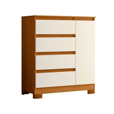 Imagem de Cômoda Sapateira Olimpia Quarto Com 4 Gavetas e 1 Porta - Loja DoceLar