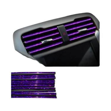 Imagem de Tiras Decorativas Cromadas Coloridas Para Grelha De Ventilação Automot