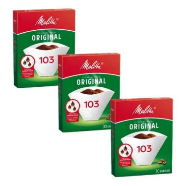 Imagem de Filtro descartável para café Melitta Filtro 103 - 3 kits com - Congrat