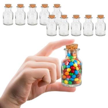 Imagem de Kit 30 Potes De Vidro Tampa Rolha Cortiça Tempero Lembrancinha 60ml - 