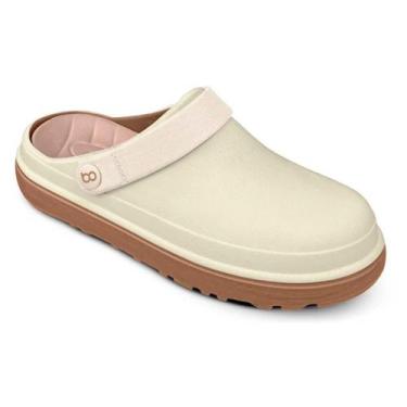 Imagem de Sandalia Clog Mule Boa Onda Cloe Confortavel Macio Moda Leve, Branco o