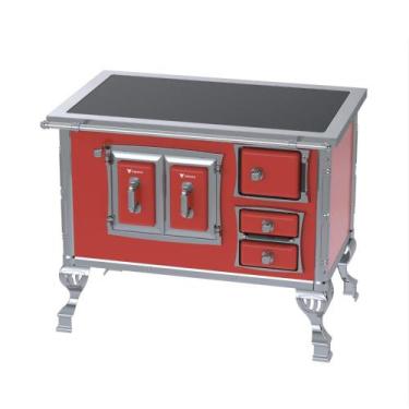 Imagem de Fogao a Lenha Venax GII n 2 Sec XVIII Premium Vermelho, SAIDA ESQUERDA