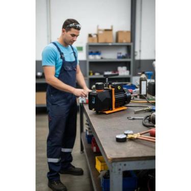 Imagem de Bomba Vácuo Duplo Estágio 5CFM Profissional AR Cond. - Congratulations