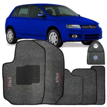 Imagem de Jogo Tapete Automotivo Carpete + Lixeira Fiat Stilo 2002 à 2011 Soft L