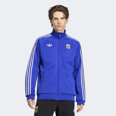 Imagem de Jaqueta Seleção Argentina 2026 Adidas Originals Masculina, Azul, GG