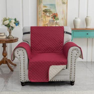Imagem de Capa Impermeável Matelassê Vermelha para Poltrona e Sofá XINEAGE