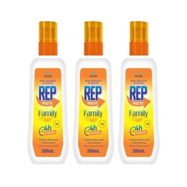Imagem de REP Repelente Inseto DEET 7% Spray Família AVVIO 200 ml - Kit 3 Un