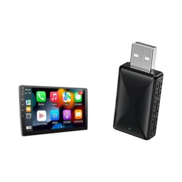 Imagem de Caixa Wireless Carplay Android Auto 2 Em 1 Mini Smart WIFI BT Conexão 