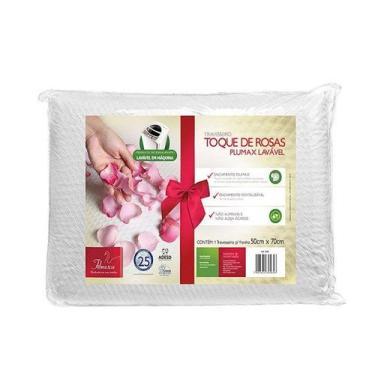 Imagem de Travesseiro Plumax Toque De Rosas Lavável Fibrasca, 1 unidade