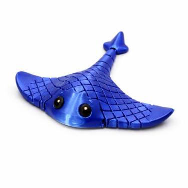 Imagem de Fidget Toy Arraia Flexível Brinquedo p/ TEA/TDAH Anti-Stress Cor:Azul 