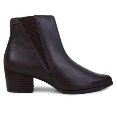 Imagem de Bota Feminina Bottero Cano Curto Couro Marrom - 3493-Feminino