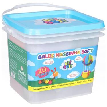 Imagem de Balde De Massinha De Modelar Soft Com 40 Unidades De 50g - UTI GUTI