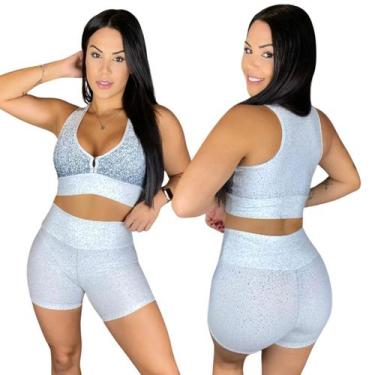 Imagem de Conjunto Top e Short degrade em Tecido Suplex academia - Gringas Model