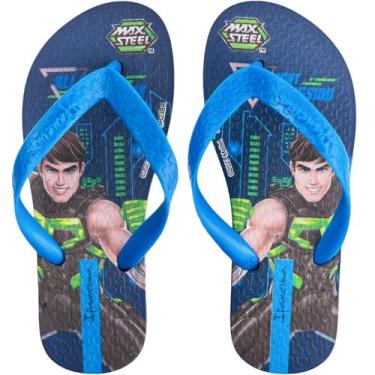 Imagem de Chinelo Infantil Personagens Menino Max Steel Grendene Macio, 25/26, A