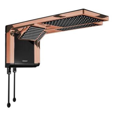 Imagem de Chuveiro Eletrônico Lorenzetti Acqua Duo 220V 7800W Preto e Rose Gold 