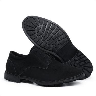 Imagem de Sapato Masculino Oxford Couro Camurça Preto - Corflex, 40