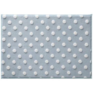 Imagem de Tapete Infantil Jolitex Mimo Poa Bolinhas Azul 0,7cmx1,00m