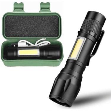 Imagem de Mini Lanterna Led Potente 3 Modos Recarregável Camping Lampião - Smart