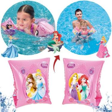 Imagem de Boia De Braço Inflável Princesas Disney Menina Infantil Ntk - Mor