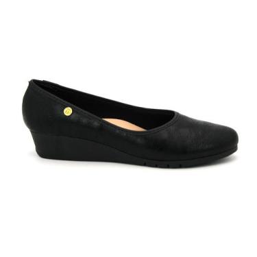 Imagem de Sapatilha Moleca 5156.764 Sapato Salto Anabela Leve Casual Feminino, 3