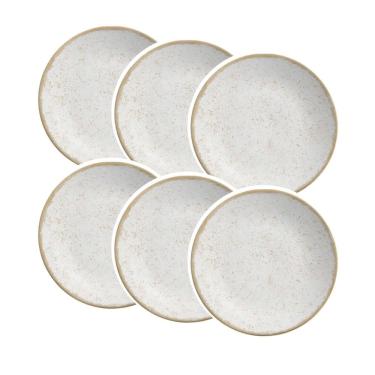 Imagem de Conjunto de 6 Pratos Sobremesa de Cerâmica Coup Organic 21cm - Alleanza