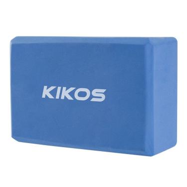 Imagem de Bloco de Yoga Kikos Fitness para Postura Equilíbrio Força Flexibilidade Azul Kikos