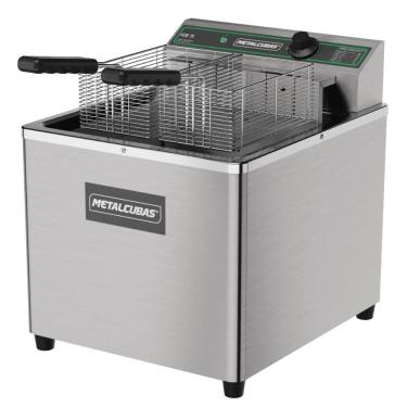 Imagem de Fritador Elétrico de Óleo de Mesa Zona Fria FOE 15 m 8000W 220V em Aço Inox Metalcubas
