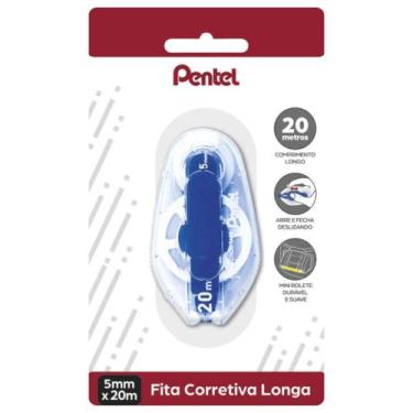 Imagem de Fita Corretiva Longa Retrátil 5mm x 20m Comprimento Longo Mecanismo De