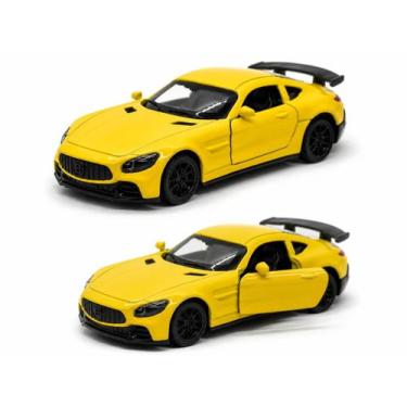 Imagem de Miniatura de carro esportivo AMG GT em metal com 12 CM Cor:Amarelo - G