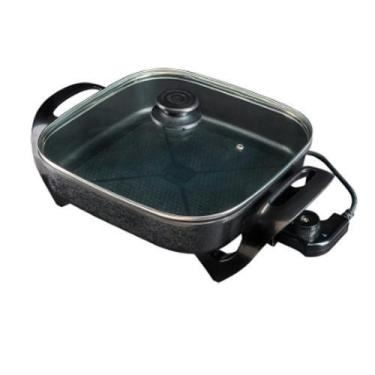 Imagem de Panela Elétrica Mangiare apeq01i-02 preta quadrada 30cm 1500w 220v Agr