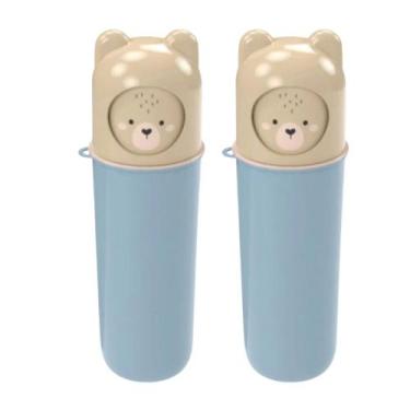 Imagem de 2 Porta Escova Dental Case Infantil Crianças Viagem Escola - - PLASUTI
