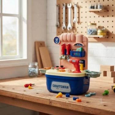 Imagem de Maleta de Ferramentas Infantil 24 Peças Kit Oficina de Brinquedo Educa
