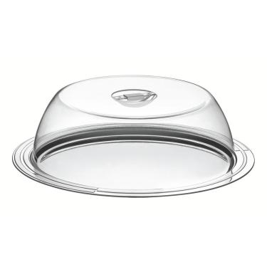 Imagem de Porta Bolo Ciclo para Servir Sobremesas Aço Inox com Tampa Poliestireno Transparente Cozinha Tramontina