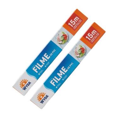 Imagem de Plástico Filme PVC Wyda 28cm x 15m Kit 2 Rolos Alimentos