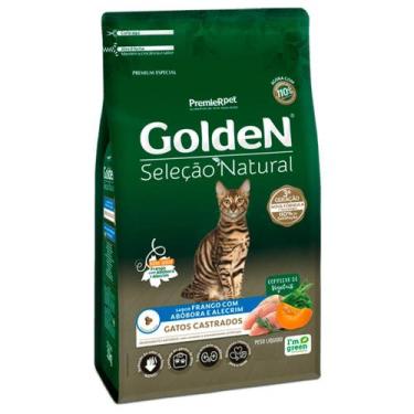 Imagem de Ração Golden Seleção Natural Gatos Castrados Sabor Frango com Abóbora 