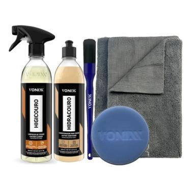Imagem de Kit Couro Vonixx Higicouro Hidracouro Limpeza e Hidratação Profunda Ba