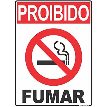 Imagem de Placa De Sinalizacao Proibido Fumar 15X20Cm. Pacote Com 05-84973
