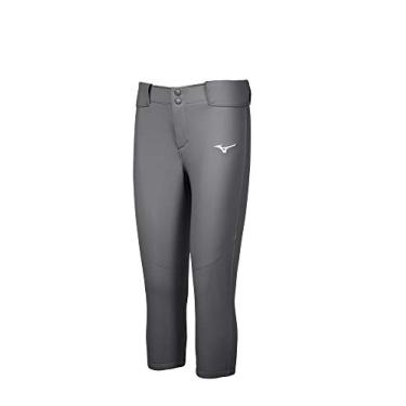 Imagem de Calça de softbol Mizuno com cinto elástico Fastpitch, Charcoal, Medium
