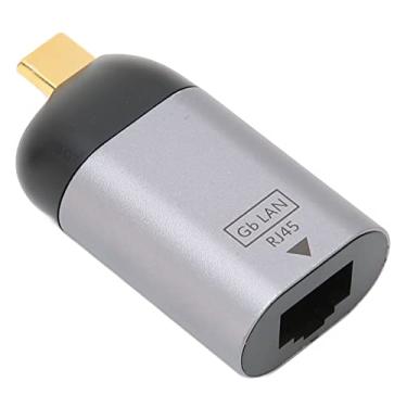 Imagem de Adaptador USB C para RJ45, Plug and Play com efeito de barreira térmica Adaptador USB C para Ethernet para PC para MacBook2015 para Macbook Pro 2016