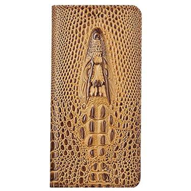 Imagem de Capa carteira para Google Pixel 6/6 Pro com suporte para cartão, capa carteira de couro legítimo fecho magnético flip Kickstand TPU bumper capa,marrom 4,6 16,3 cm