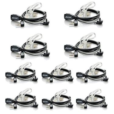 Imagem de Fone de ouvido Walkie Talkie com microfone para BaoFeng Rádio Retevis Fone de ouvido para Baofeng UV-5R BF-88S Arcshell Retevis H-777 RT21 RT22 Kenwood Rádio bidirecional por LUITON (pacote com 10)