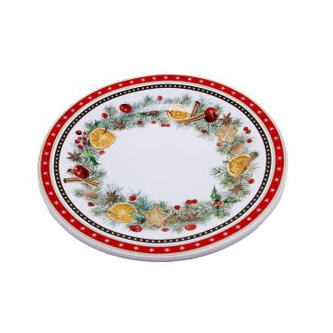 Imagem de Prato Raso de Cerâmica Natal Especiarias 27cm - Unid.
