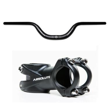 Imagem de Kit Guidão Elevado 31.8x720mm e Avanço Absolute Rise 80mm Avanço 60mm Alumínio