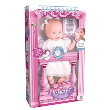 Imagem de Boneca Bebê Oração Reza O Pai Nosso  Milk Brinquedos