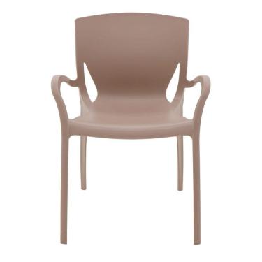 Imagem de Cadeira Tramontina Clarice Camurça Polipropileno Com Braços