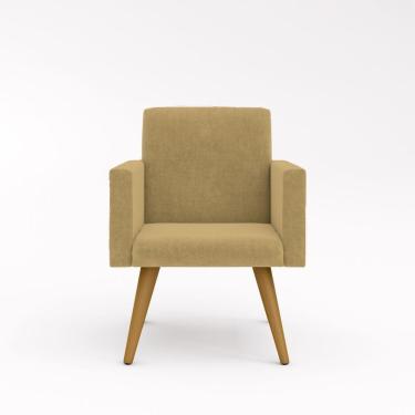 Imagem de Cadeira Decorativa Para Quarto – Balaqui Decor Cor:capuccino