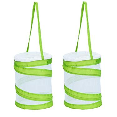 Imagem de RESTCLOUD Pacote com 2 mini habitat de borboleta, gaiola de malha de insetos, terrário de insetos pop-up 14 cm x 17 cm de altura