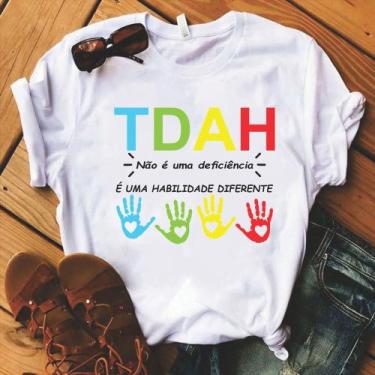 Imagem de Camiseta Tdah Não É Uma Deficiência É Uma Habilidade Diferente! - Mari